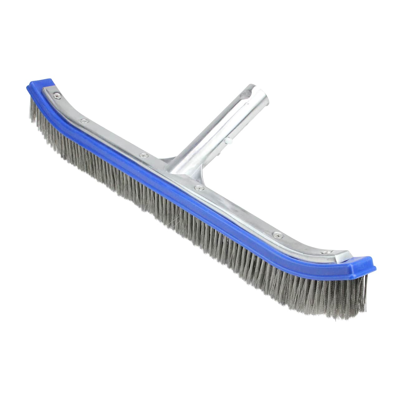 18" Blue Stainless Steel Concrete Pool Floor & Wall Algae Brush Head